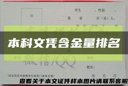 本科文凭含金量排名缩略图