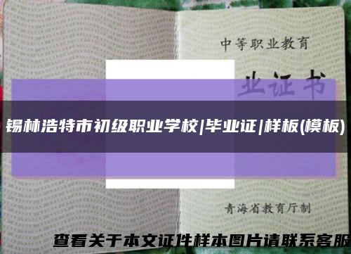 锡林浩特市初级职业学校|毕业证|样板(模板)缩略图