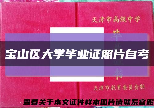 宝山区大学毕业证照片自考缩略图