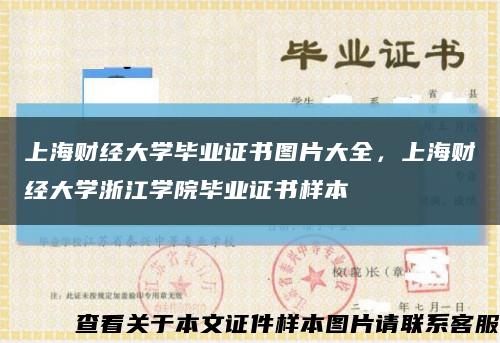 上海财经大学毕业证书图片大全，上海财经大学浙江学院毕业证书样本缩略图