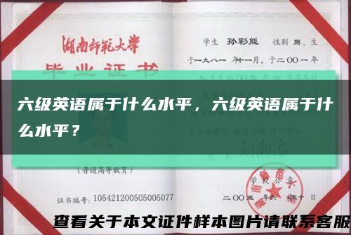 六级英语属于什么水平，六级英语属于什么水平？缩略图