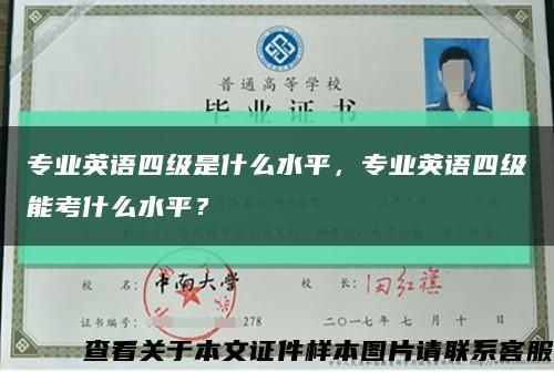 专业英语四级是什么水平，专业英语四级能考什么水平？缩略图