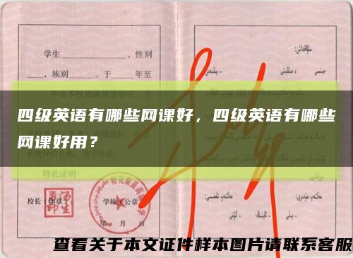 四级英语有哪些网课好，四级英语有哪些网课好用？缩略图