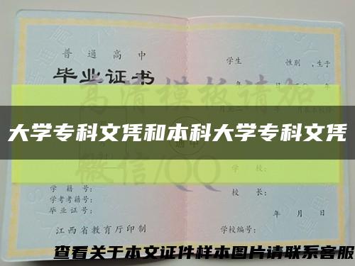 大学专科文凭和本科大学专科文凭缩略图