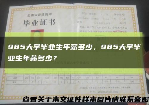 985大学毕业生年薪多少，985大学毕业生年薪多少？缩略图