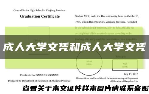 成人大学文凭和成人大学文凭缩略图