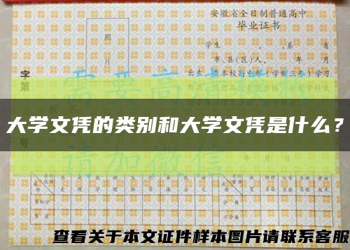 大学文凭的类别和大学文凭是什么？缩略图