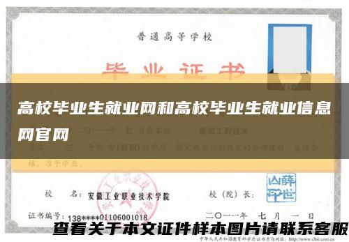 高校毕业生就业网和高校毕业生就业信息网官网缩略图