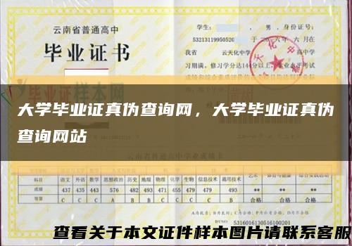 大学毕业证真伪查询网，大学毕业证真伪查询网站缩略图