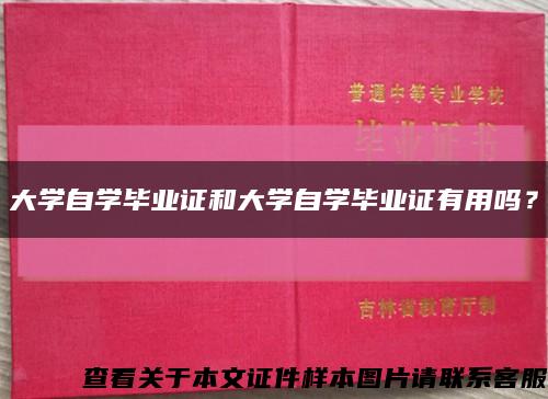 大学自学毕业证和大学自学毕业证有用吗？缩略图