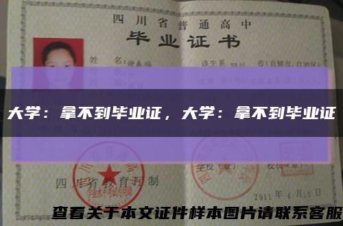 大学：拿不到毕业证，大学：拿不到毕业证缩略图