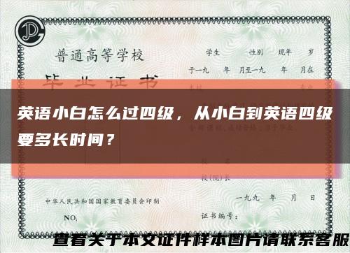 英语小白怎么过四级，从小白到英语四级要多长时间？缩略图