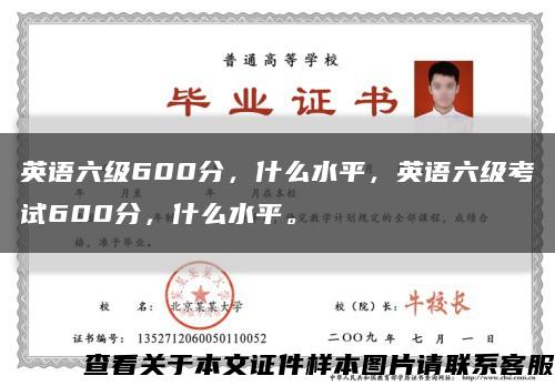 英语六级600分，什么水平，英语六级考试600分，什么水平。缩略图