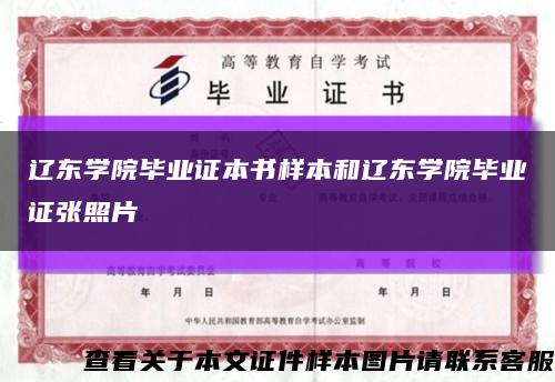 辽东学院毕业证本书样本和辽东学院毕业证张照片缩略图