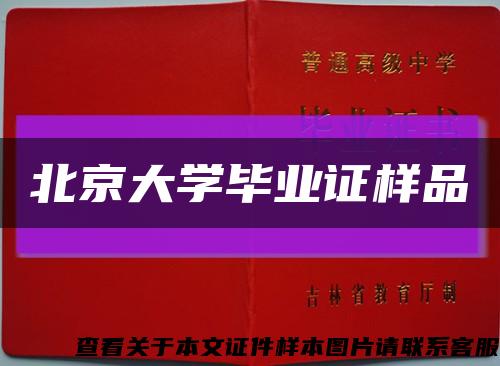 北京大学毕业证样品缩略图