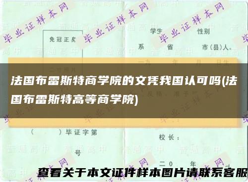 法国布雷斯特商学院的文凭我国认可吗(法国布雷斯特高等商学院)缩略图