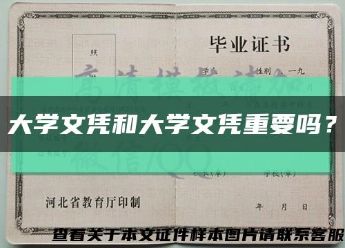 大学文凭和大学文凭重要吗？缩略图