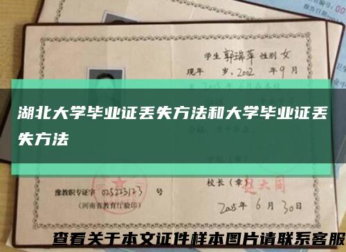 湖北大学毕业证丢失方法和大学毕业证丢失方法缩略图