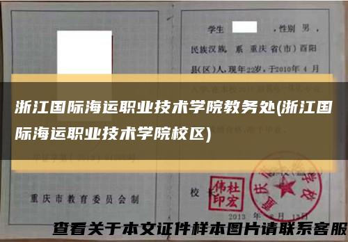 浙江国际海运职业技术学院教务处(浙江国际海运职业技术学院校区)缩略图