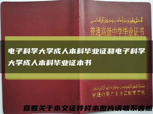 电子科学大学成人本科毕业证和电子科学大学成人本科毕业证本书缩略图