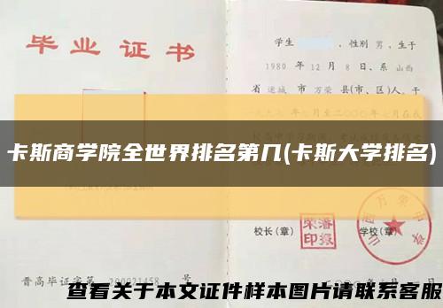 卡斯商学院全世界排名第几(卡斯大学排名)缩略图