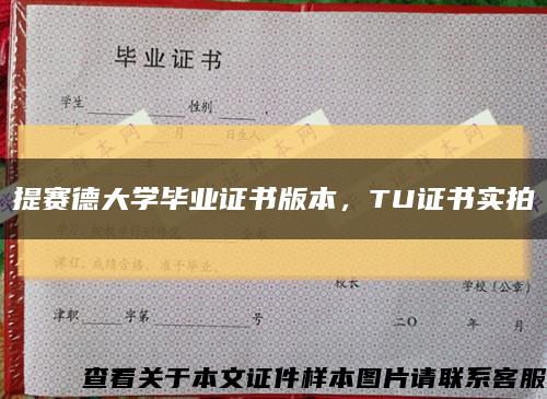 提赛德大学毕业证书版本，TU证书实拍缩略图