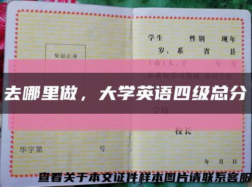 去哪里做，大学英语四级总分缩略图