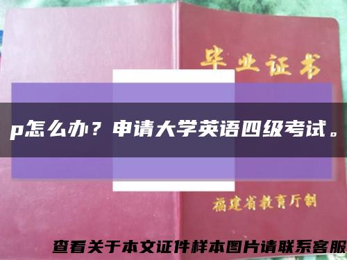 p怎么办？申请大学英语四级考试。缩略图