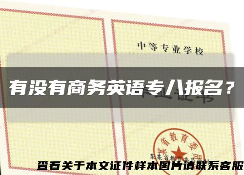 有没有商务英语专八报名？缩略图