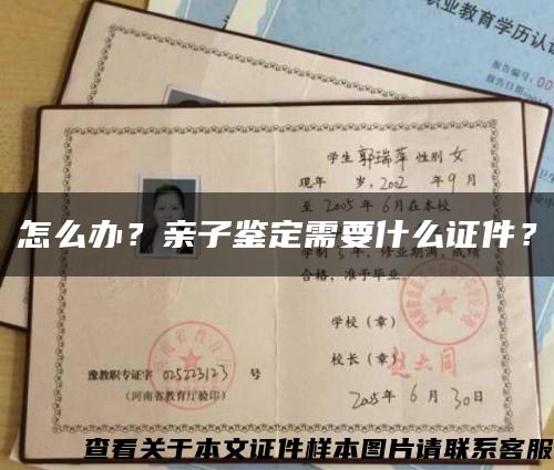 怎么办？亲子鉴定需要什么证件？缩略图