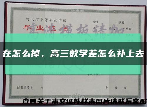 在怎么掉，高三数学差怎么补上去缩略图