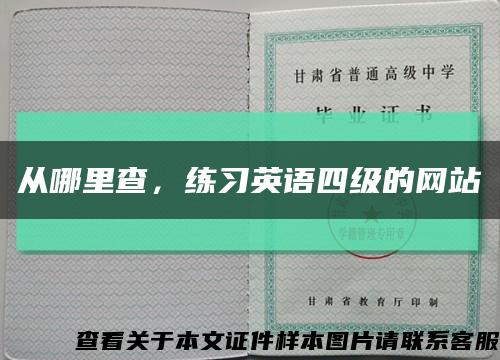 从哪里查，练习英语四级的网站缩略图