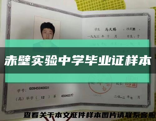 赤壁实验中学毕业证样本缩略图