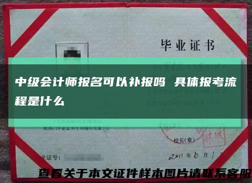 中级会计师报名可以补报吗 具体报考流程是什么缩略图