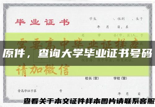 原件，查询大学毕业证书号码缩略图