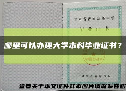 哪里可以办理大学本科毕业证书？缩略图