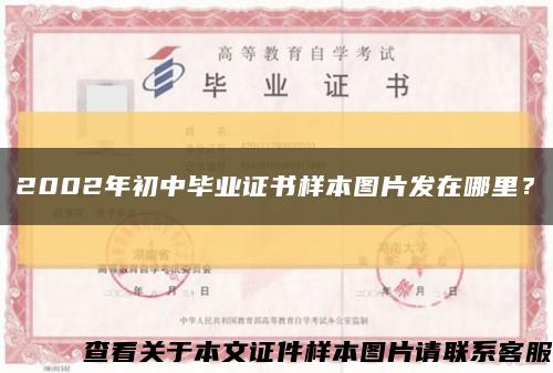 2002年初中毕业证书样本图片发在哪里？缩略图