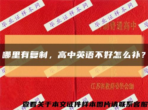 哪里有复制，高中英语不好怎么补？缩略图