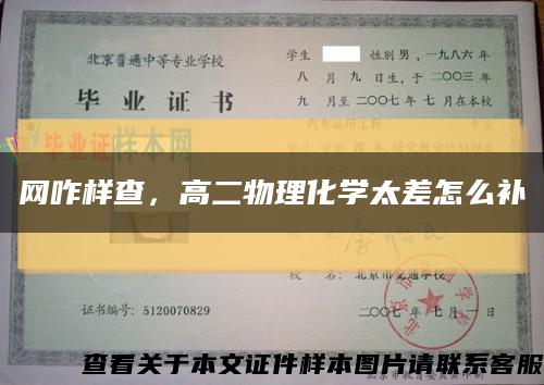 网咋样查，高二物理化学太差怎么补缩略图