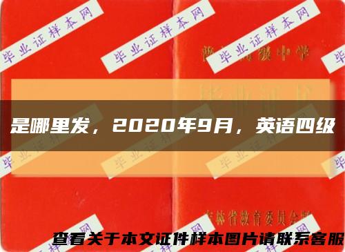 是哪里发，2020年9月，英语四级缩略图