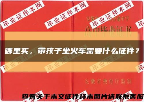 哪里买，带孩子坐火车需要什么证件？缩略图