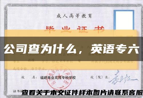 公司查为什么，英语专六缩略图