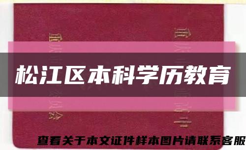 松江区本科学历教育缩略图