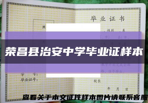 荣昌县治安中学毕业证样本缩略图