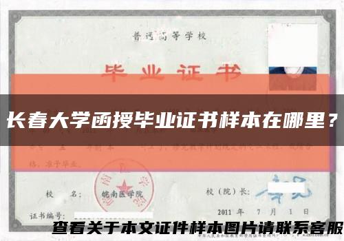 长春大学函授毕业证书样本在哪里？缩略图