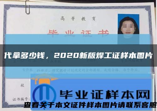 代拿多少钱，2020新版焊工证样本图片缩略图