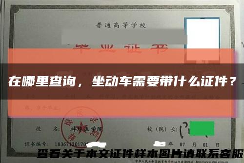 在哪里查询，坐动车需要带什么证件？缩略图