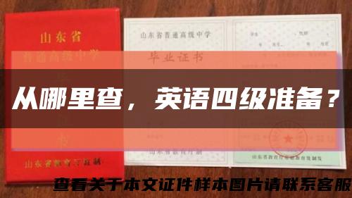 从哪里查，英语四级准备？缩略图