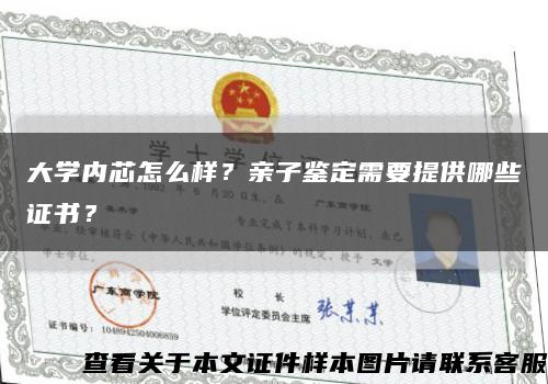 大学内芯怎么样？亲子鉴定需要提供哪些证书？缩略图