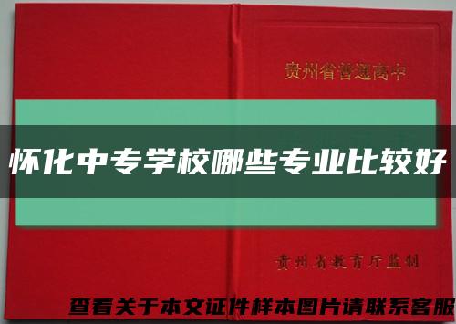 怀化中专学校哪些专业比较好缩略图